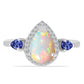 Inel din Argint 925 ( 2.99 grame ) cu Tanzanit și Opal Etiopian Lega Dembi 1.7 Carate