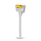 Inel din Argint 925 ( 2.28 grame ) cu Citrin Ural și Topaz Alb 1.42 Carate