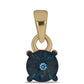 Pandantiv din Argint 925 Placat cu Aur ( 0.69 grame ) cu Diamant Albastru 0.01 Carate