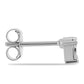 Cercei din Argint 925 ( 1.14 grame ) cu Diamant Albastru 0.02 Carate