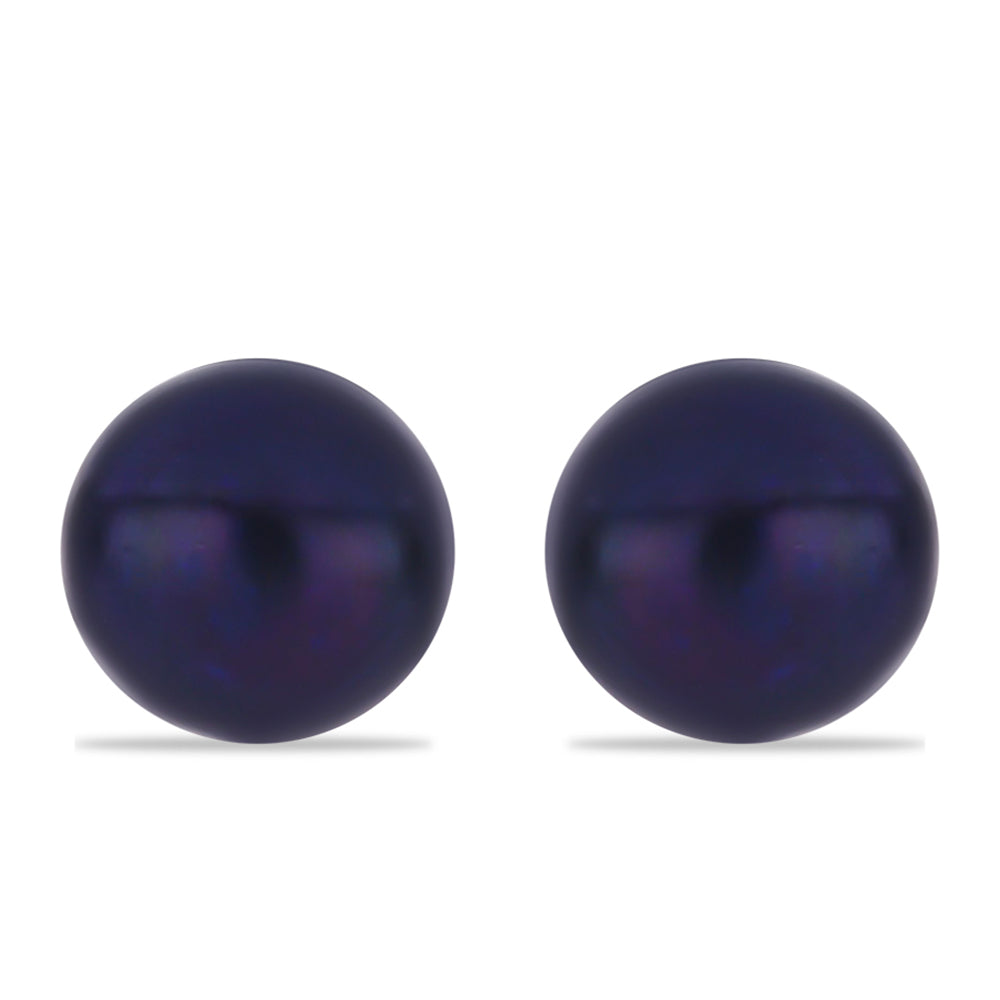 Cercei din Argint 925 ( 0.68 grame ) cu Perlă de cultură Albastru 3.22 Carate 1 