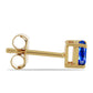 Cercei din Argint 925 Placat cu Aur ( 0.7 grame ) cu Safir Albastru Australian 0.75 Carate