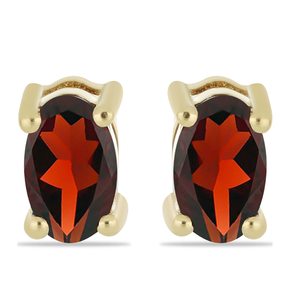 Set din Argint 925 Placat cu Aur ( 2.14 grame ) cu Granat Barton și Citrin Ural 1.41 Carate ( Cercei )