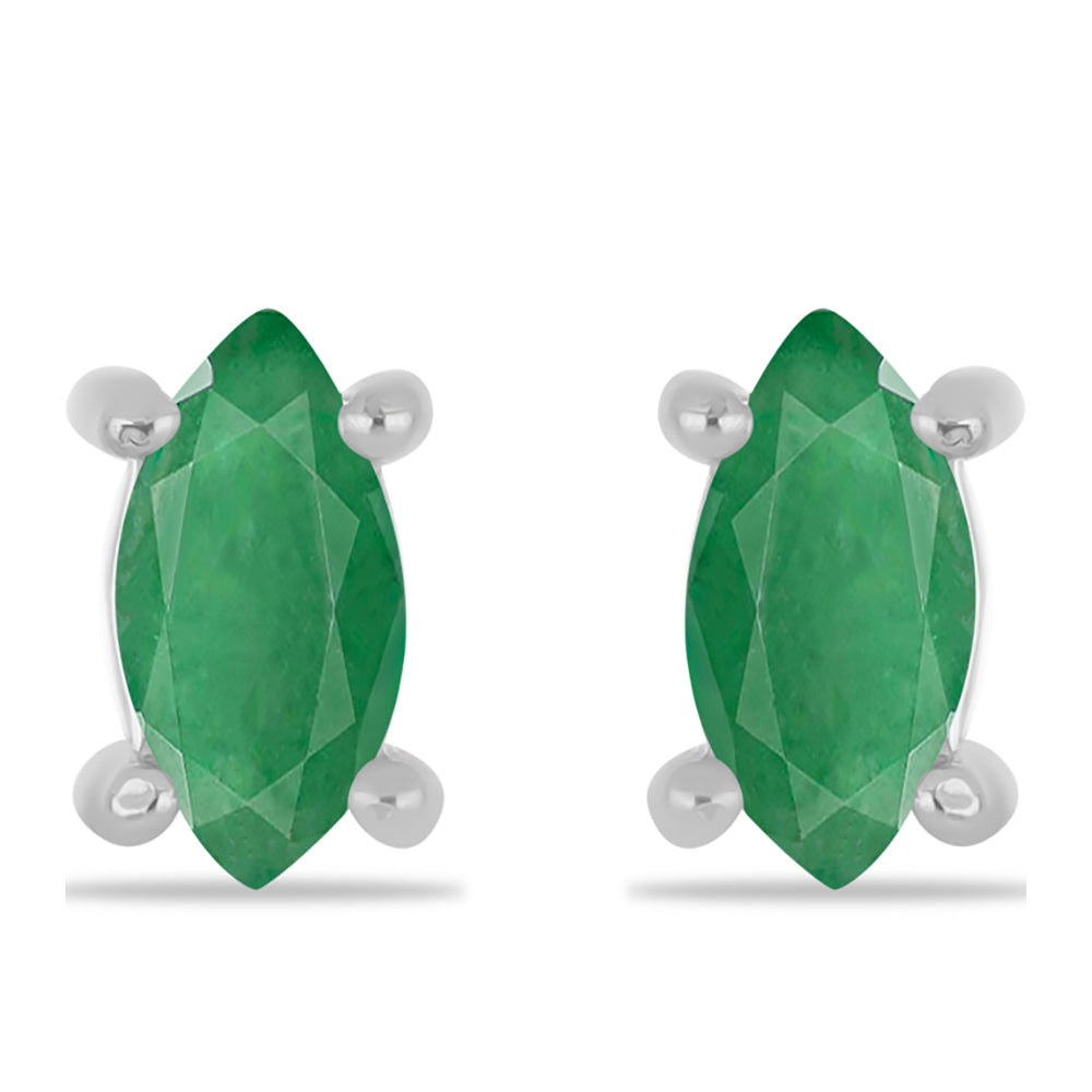 Cercei din Argint 925 ( 0.86 grame ) cu Smarald Brazilian 0.44 Carate