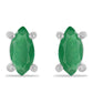Cercei din Argint 925 ( 0.86 grame ) cu Smarald Brazilian 0.44 Carate