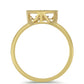 Inel din Argint 925 Placat cu Aur ( 2.56 grame ) cu Diamant Alb și Zircon Alb 0.05 Carate