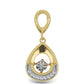 Pandantiv din Argint 925 Placat cu Aur ( 2.05 grame ) cu Diamant Alb și Zircon Alb 0.14 Carate