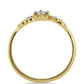 Inel din Argint 925 Placat cu Aur ( 1.52 grame ) cu Diamant Alb și Zircon Alb 0.04 Carate