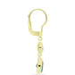 Cercei din Argint 925 Placat cu Aur ( 3.12 grame ) cu Labradorit și Topaz Alb 2.37 Carate