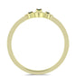 Inel din Argint 925 Placat cu Aur ( 1.38 grame ) cu Diamant Verde 0.03 Carate