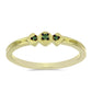 Inel din Argint 925 Placat cu Aur ( 1.38 grame ) cu Diamant Verde 0.03 Carate