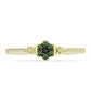 Inel din Argint 925 Placat cu Aur ( 1.66 grame ) cu Diamant Verde 0.07 Carate