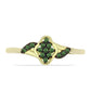 Inel din Argint 925 Placat cu Aur ( 2.01 grame ) cu Diamant Verde 0.15 Carate