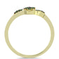 Inel din Argint 925 Placat cu Aur ( 2.01 grame ) cu Diamant Verde 0.15 Carate