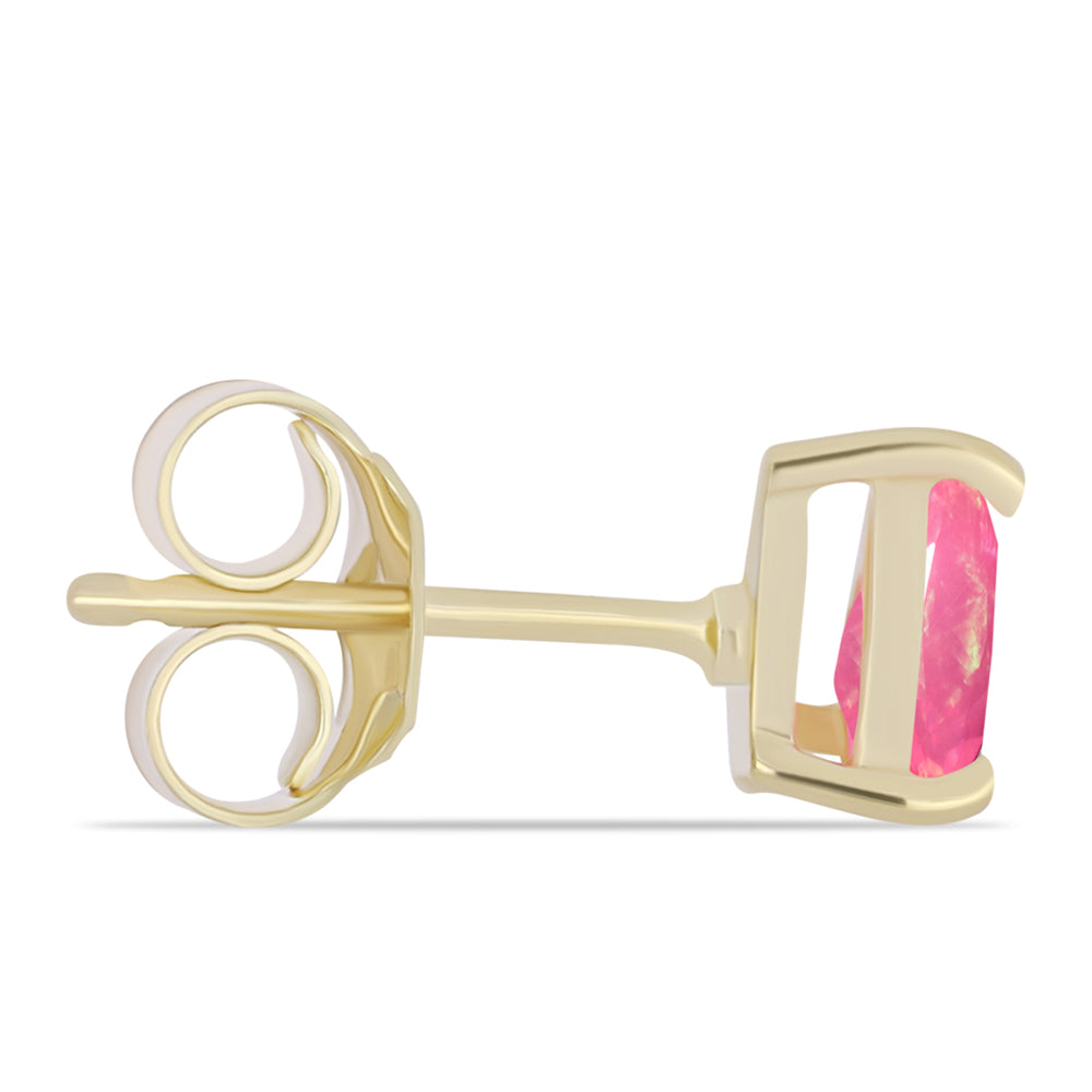 Cercei din Argint 925 Placat cu Aur ( 0.94 grame ) cu Opal Etiopian Roz Lega Dembi 0.47 Carate 2 