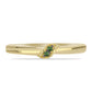Inel din Argint 925 Placat cu Aur ( 1.72 grame ) cu Diamant Verde 0.02 Carate