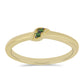Inel din Argint 925 Placat cu Aur ( 1.72 grame ) cu Diamant Verde 0.02 Carate