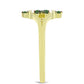 Inel din Argint 925 Placat cu Aur ( 1.87 grame ) cu Diamant Verde 0.08 Carate