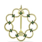 Broşă din Argint 925 Placat cu Aur ( 1.65 grame ) cu Diamant Verde 0.05 Carate