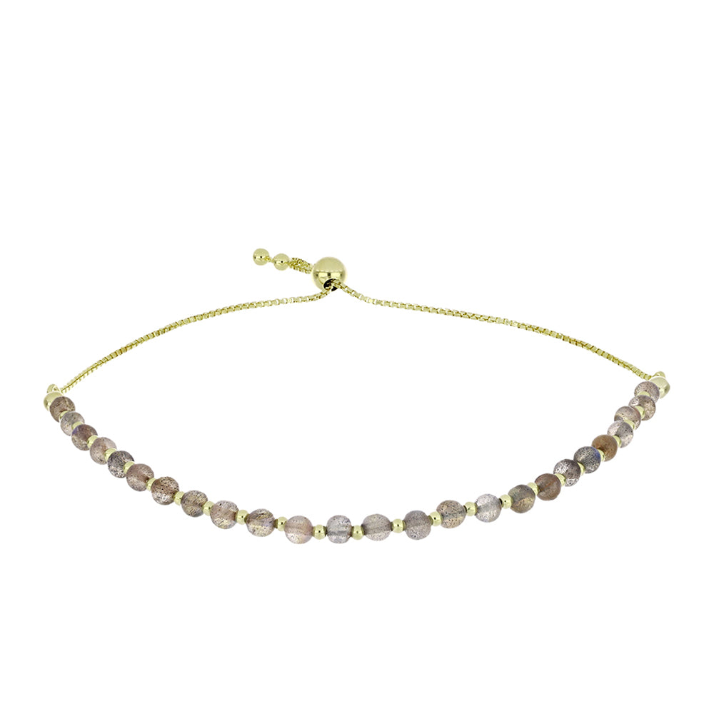 Brățară din Argint 925 Placat cu Aur ( 2.32 grame ) cu Labradorit 9.12 Carate