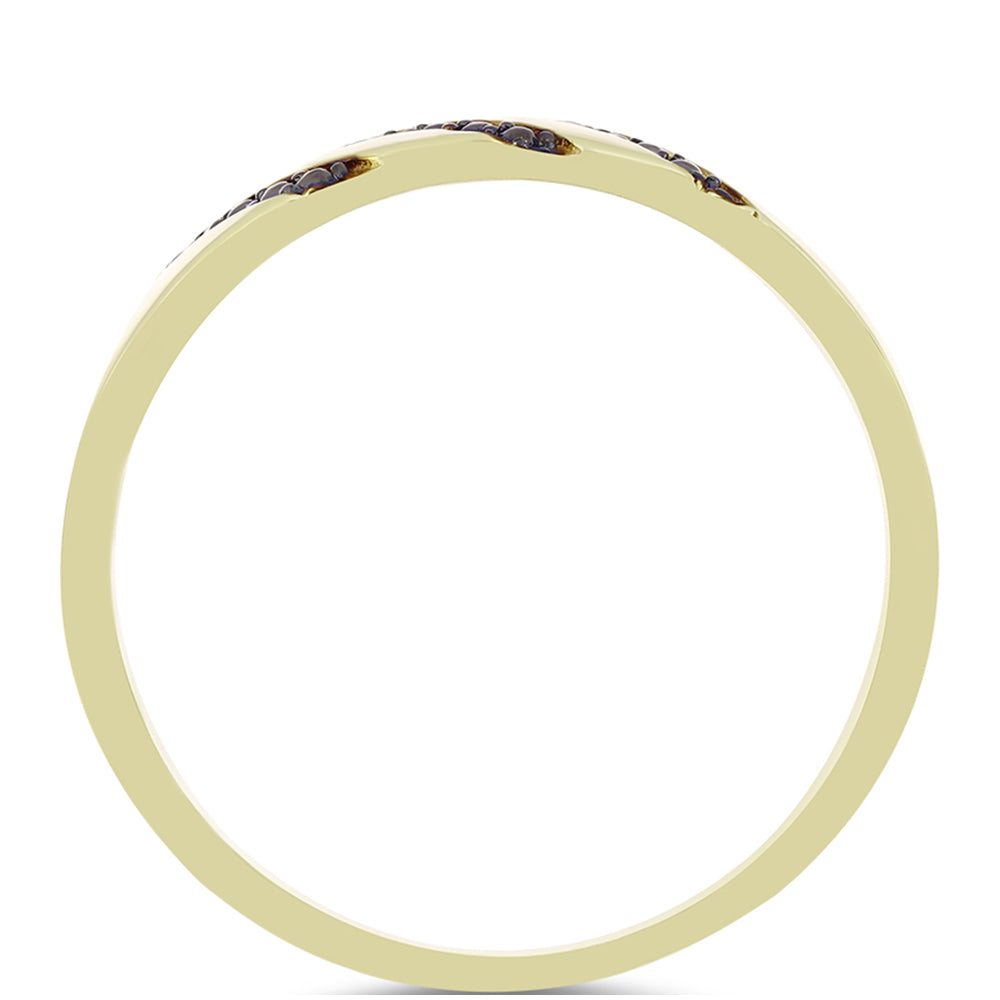 Inel din Argint 925 Placat cu Aur ( 2.96 grame ) cu Diamant Verde 0.02 Carate 2 