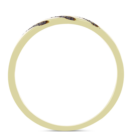 Inel din Argint 925 Placat cu Aur ( 2.96 grame ) cu Diamant Verde 0.02 Carate