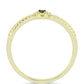 Inel din Argint 925 Placat cu Aur ( 1.78 grame ) cu Diamant Verde 0.03 Carate