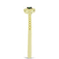 Inel din Argint 925 Placat cu Aur ( 1.78 grame ) cu Diamant Verde 0.03 Carate