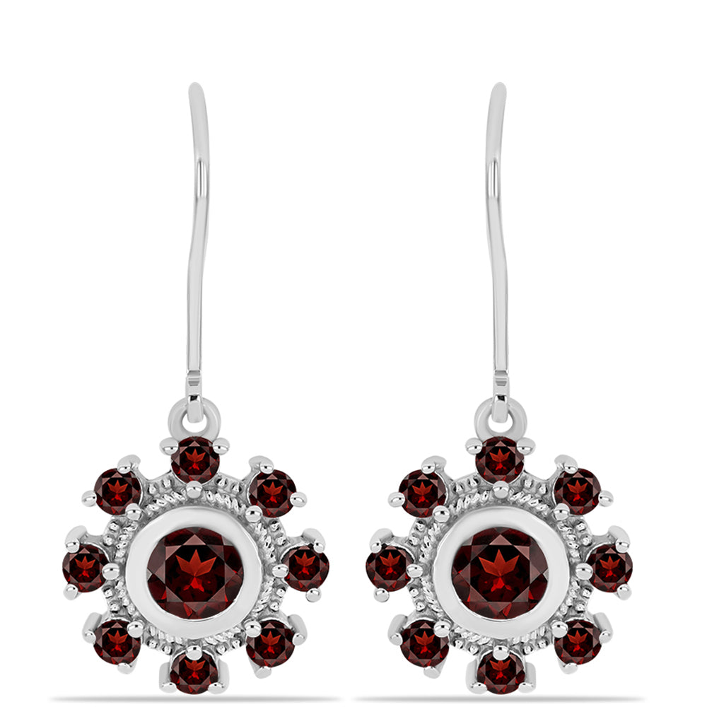 Cercei din Argint 925 ( 3.19 grame ) cu Granat Barton 2.25 Carate