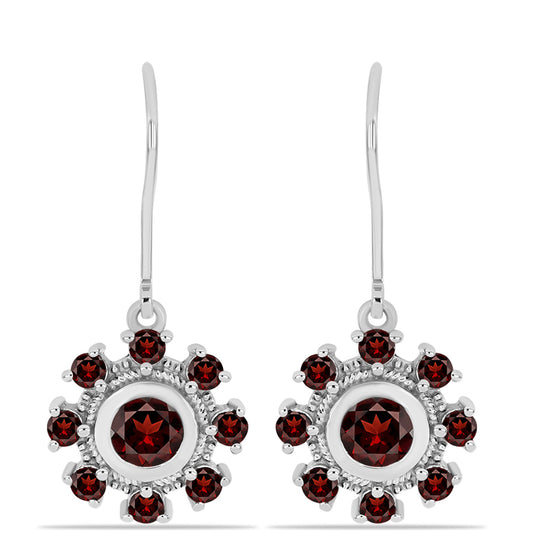 Cercei din Argint 925 ( 3.19 grame ) cu Granat Barton 2.25 Carate