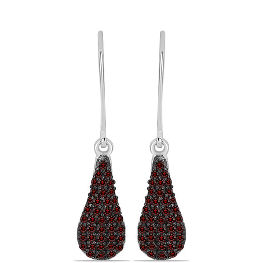 Cercei din Argint 925 ( 2.29 grame ) cu Granat Barton 0.69 Carate