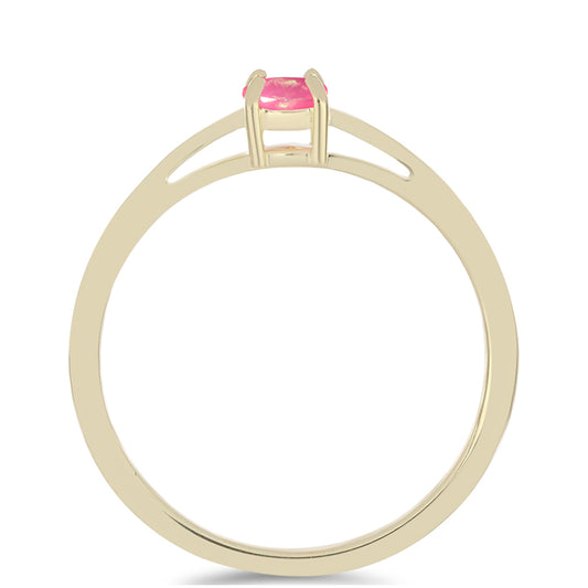 Inel din Argint 925 Placat cu Aur ( 1.47 grame ) cu Opal Etiopian Roz Lega Dembi 0.15 Carate