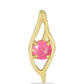 Pandantiv din Argint 925 Placat cu Aur ( 0.95 grame ) cu Opal Etiopian Roz Lega Dembi 0.28 Carate