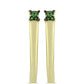 Cercei din Argint 925 Placat cu Aur ( 1.39 grame ) cu Diamant Verde 0.05 Carate
