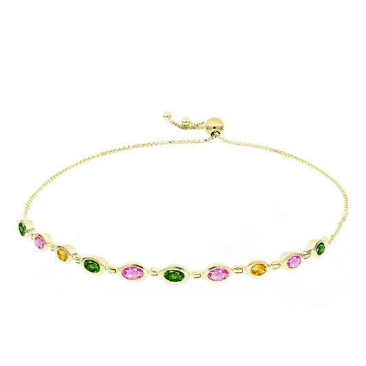 Brățară din Argint 925 Placat cu Aur ( 5.53 grame ) cu Turmalină Chakra 2.09 Carate