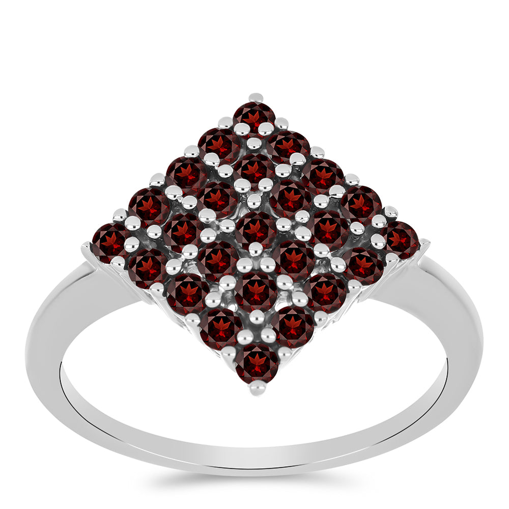 Inel din Argint 925 ( 2.9 grame ) cu Granat Barton 1.13 Carate 3 