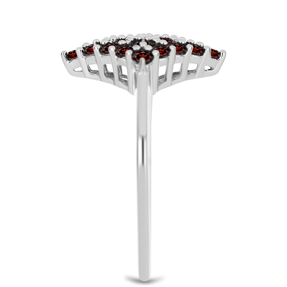 Inel din Argint 925 ( 2.9 grame ) cu Granat Barton 1.13 Carate 4 