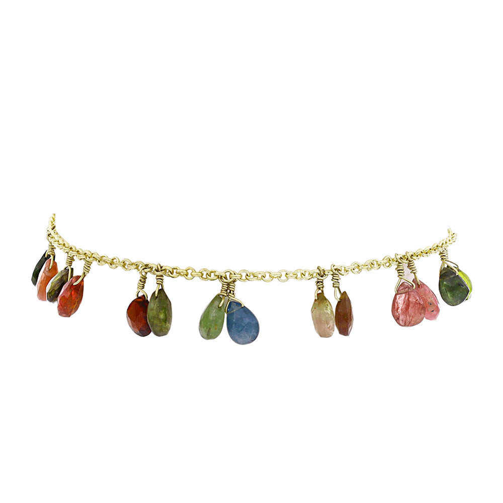 Brățară din Argint 925 Placat cu Aur ( 2.68 grame ) cu Turmalină Chakra 15.99 Carate