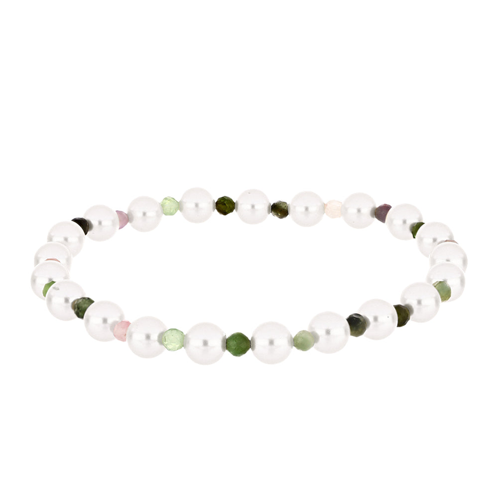 Brățară din Pepită ( 7.08 grame ) cu Turmalină Chakra și Perlă de Apă Dulce Albă 35.42 Carate 1 