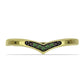 Inel din Argint 925 Placat cu Aur ( 2 grame ) cu Diamant Verde 0.04 Carate