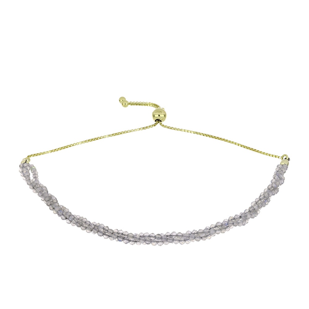 Brățară din Argint 925 Placat cu Aur ( 1.74 grame ) cu Labradorit 11.93 Carate