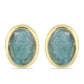Cercei din Argint 925 Placat cu Aur ( 1.5 grame ) cu Labradorit 1.57 Carate