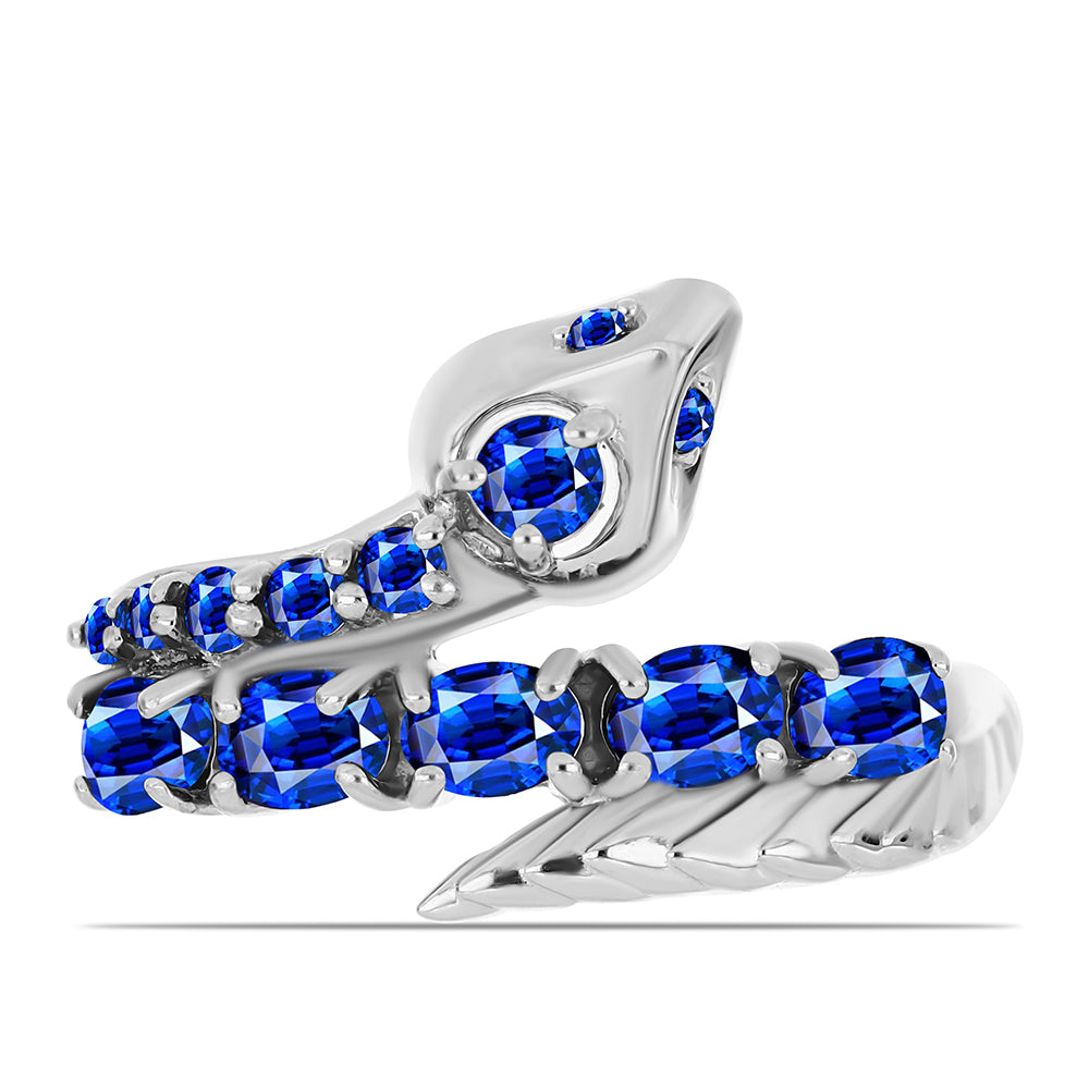 Inel din Argint 925 ( 4.08 grame ) cu Safir Albastru Australian 1.59 Carate 1 