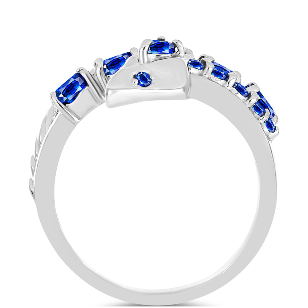 Inel din Argint 925 ( 4.08 grame ) cu Safir Albastru Australian 1.59 Carate