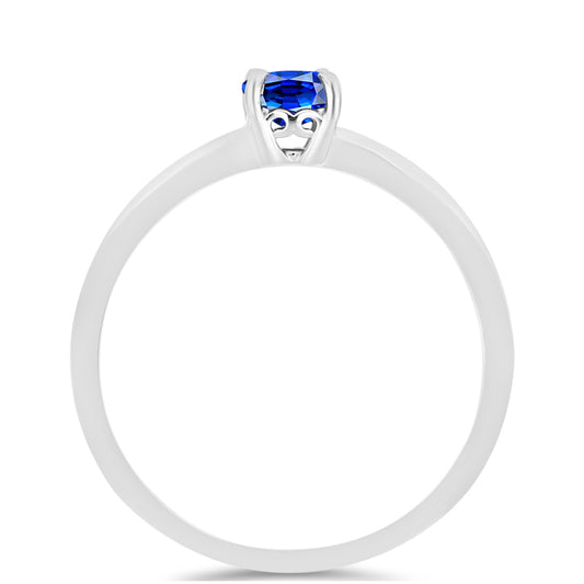 Inel din Argint 925 ( 1.4 grame ) cu Safir Albastru Australian 0.7 Carate