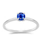 Inel din Argint 925 ( 1.4 grame ) cu Safir Albastru Australian 0.7 Carate