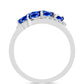 Inel din Argint 925 ( 3.63 grame ) cu Safir Albastru Australian și Topaz Alb 1.6 Carate