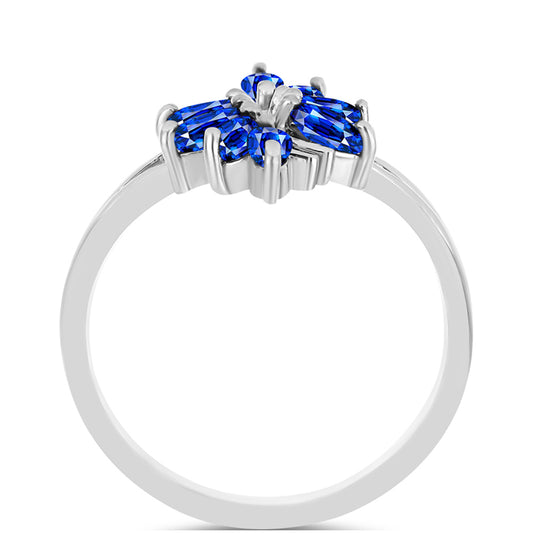 Inel din Argint 925 ( 2.25 grame ) cu Safir Albastru Australian 1.03 Carate