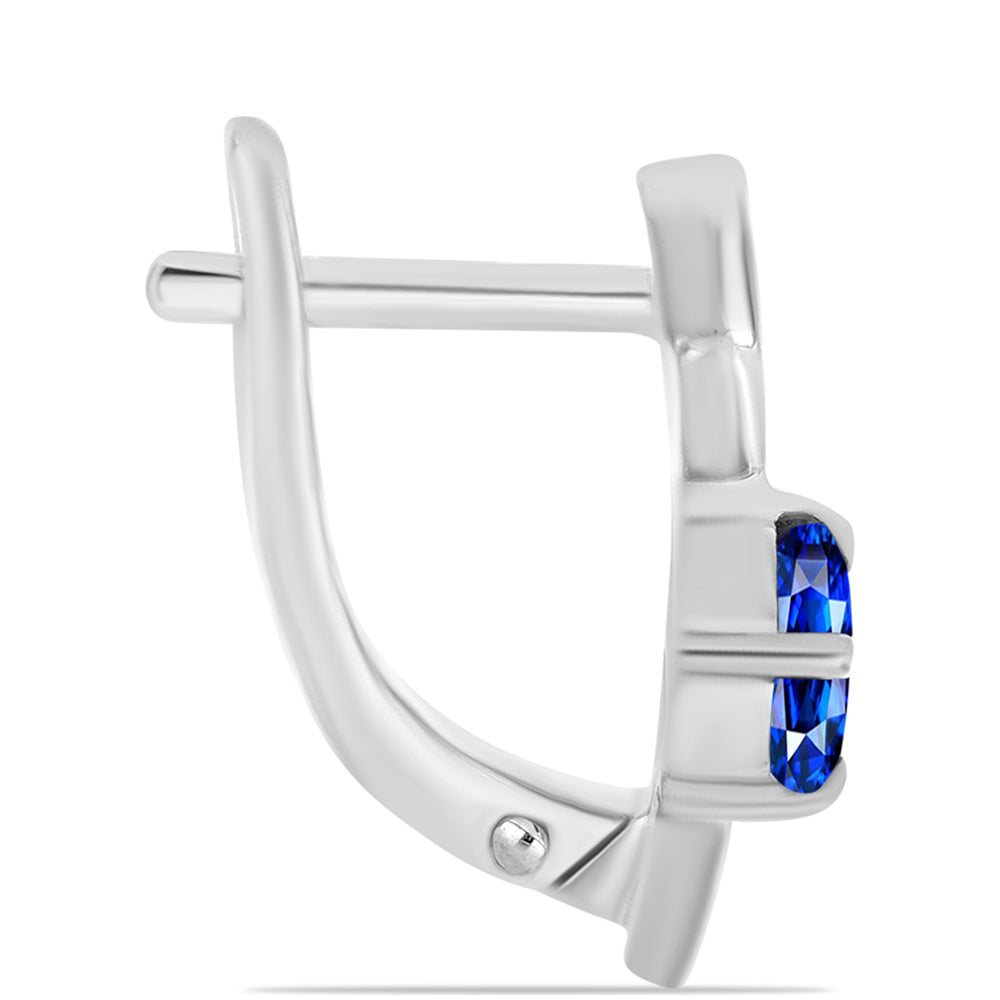 Cercei din Argint 925 ( 3.59 grame ) cu Safir Albastru Australian 1.15 Carate 2 