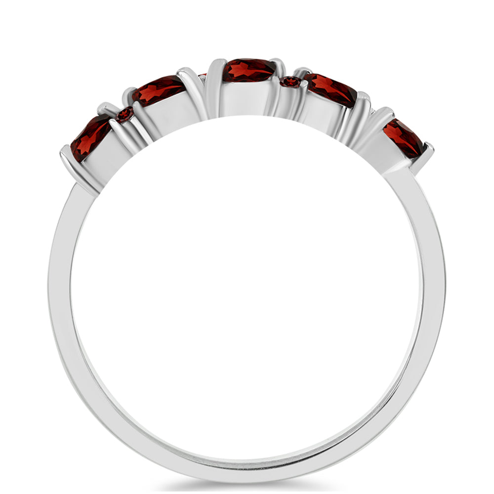 Inel din Argint 925 ( 1.78 grame ) cu Granat Barton 0.67 Carate 2 